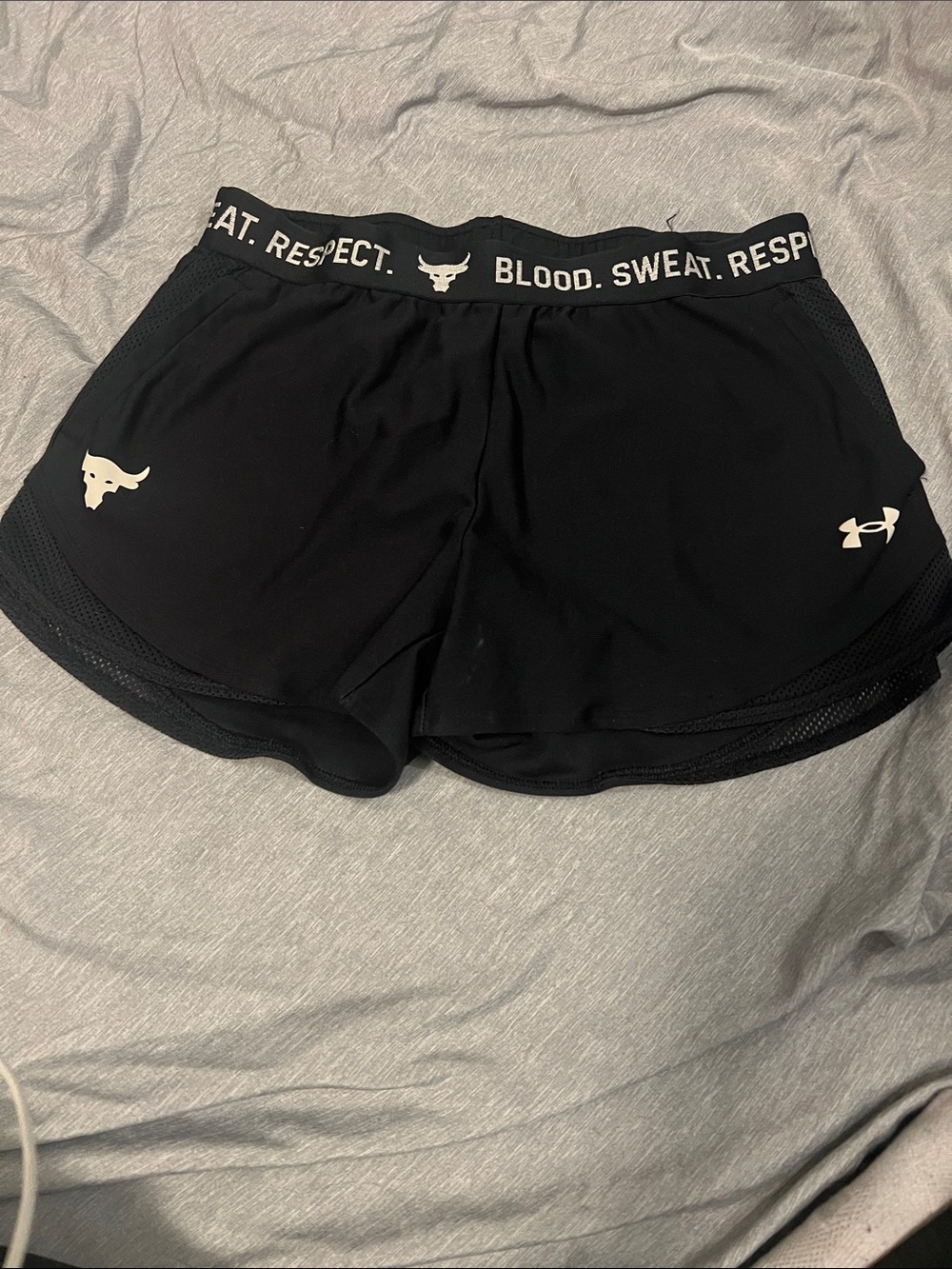 Under Armour Black Women's Athletic Shorts with Project Rock Waistband
